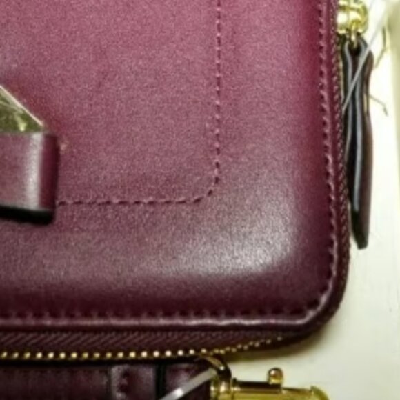 Anne Klein Wrist Wallet With Bow Burgandy New In Box With Tag Woman's Accessory - Picture 3 of 3